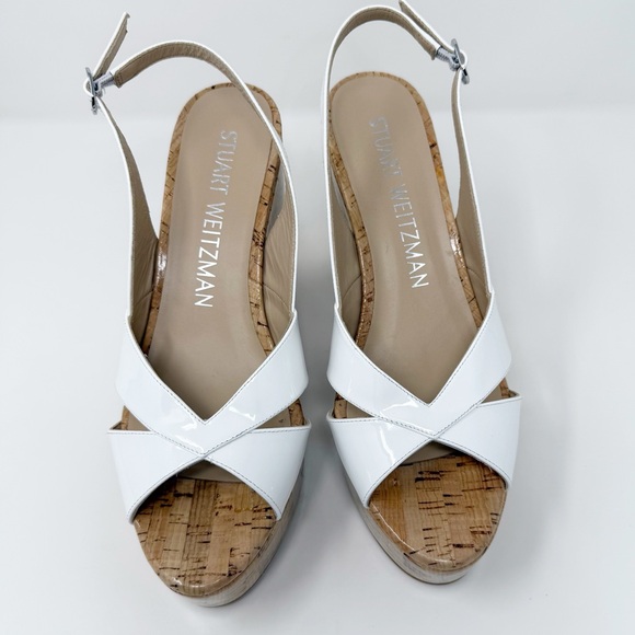New Stuart Weitzman Carmen Wedge Sandal Sz US 9.5B - Picture 3 of 10